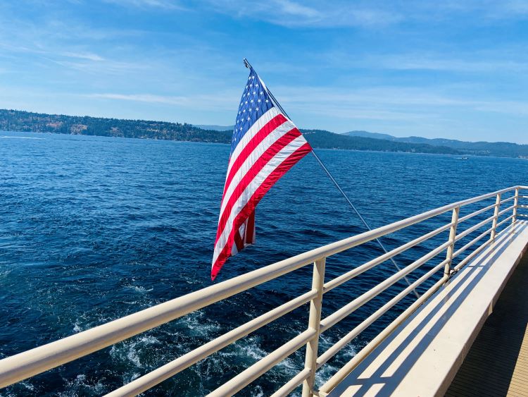 American Flag on CDA Cruise