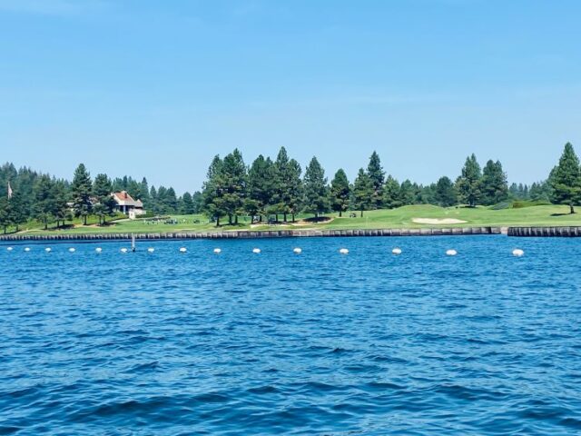 Lake CDA Resort Golf Course Seen on Cruise