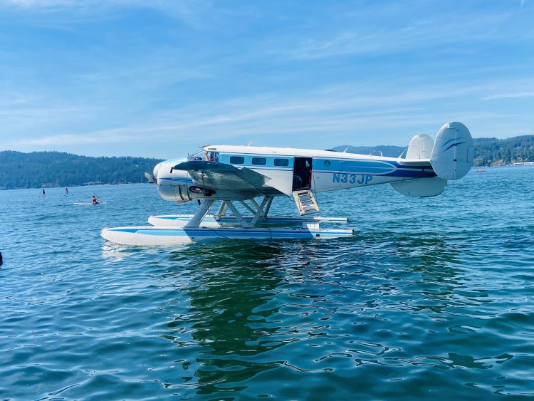 CDA Plane seen from Lake Coeur d'Alene Boat Tour